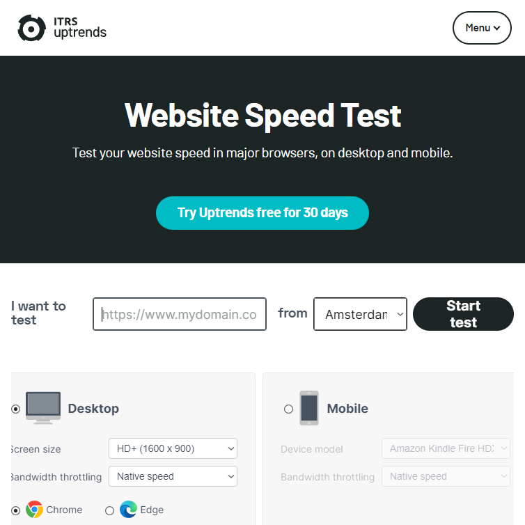5 opciones para medir la velocidad de carga de una web